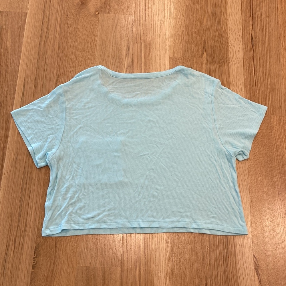 American Eagle Soft and Sexy Cropped Ribbed Tee - Picture 6 of 6